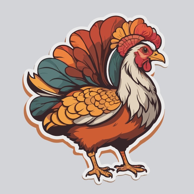 Turkey color cartoon vector