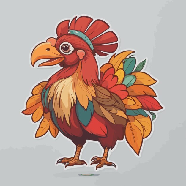 Turkey color cartoon vector