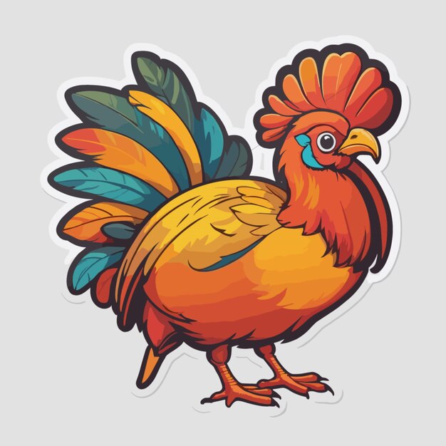 Turkey color cartoon vector