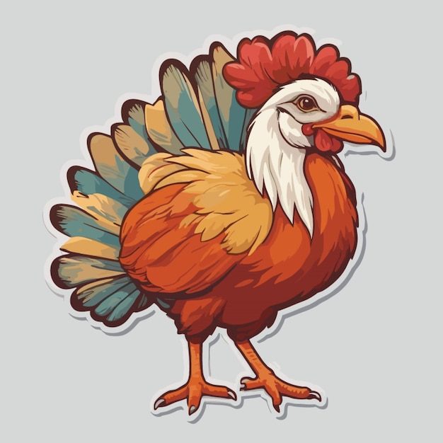 Turkey color cartoon vector