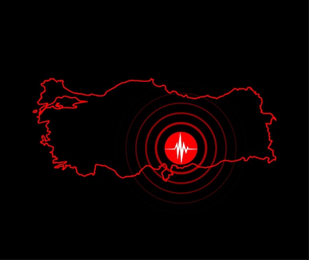 Turkey east earthquake. Big earthquake on the map.