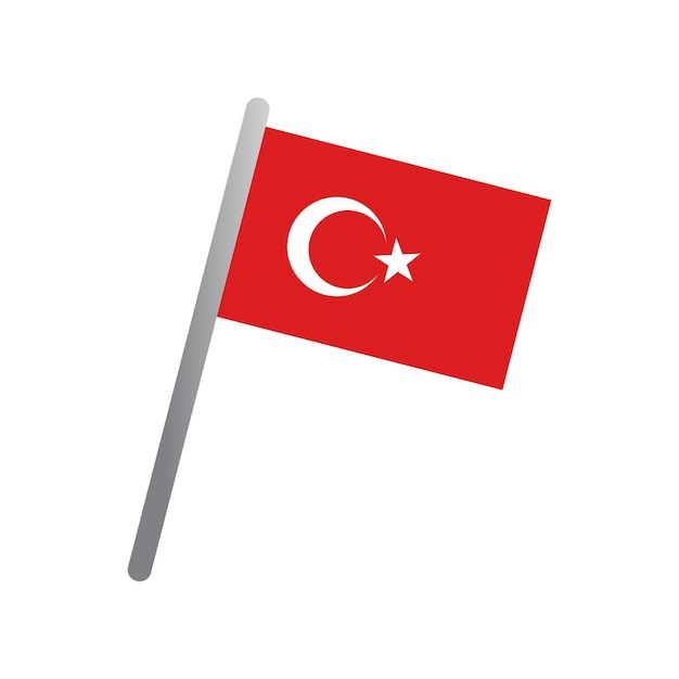 トルコ国旗のアイコンベクトル