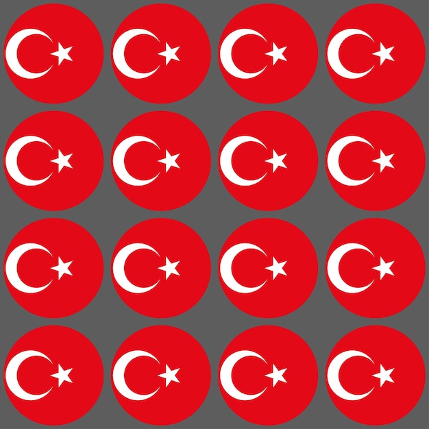벡터 터키 국기 패턴 3