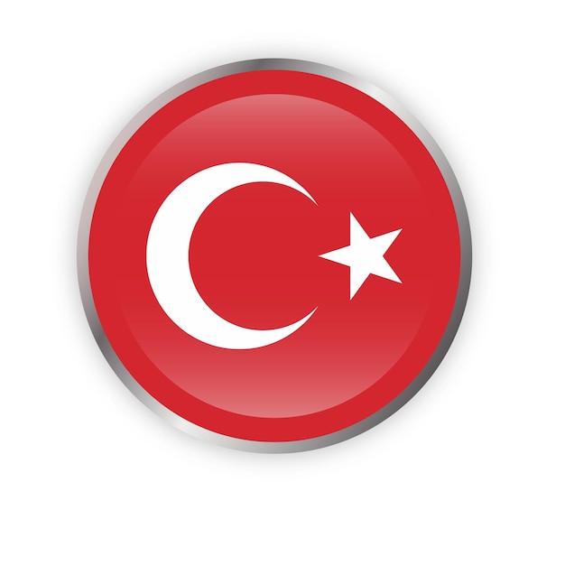 Vector turkey flag in round