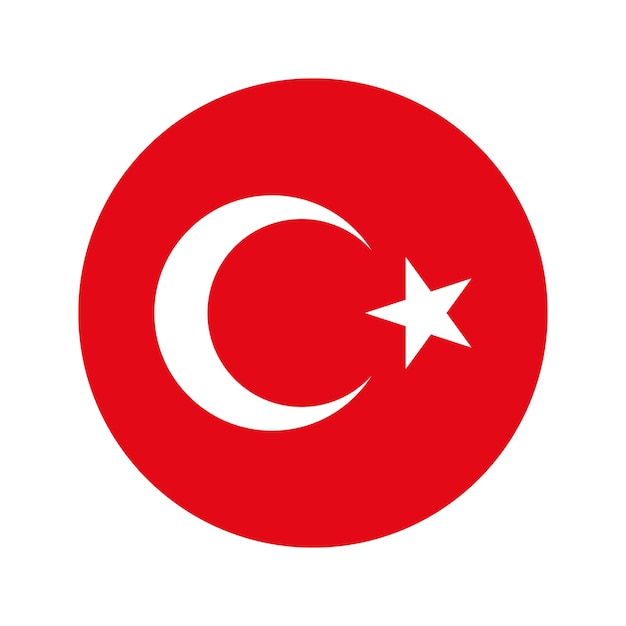 Turkey flag simple illustration for independence day or election