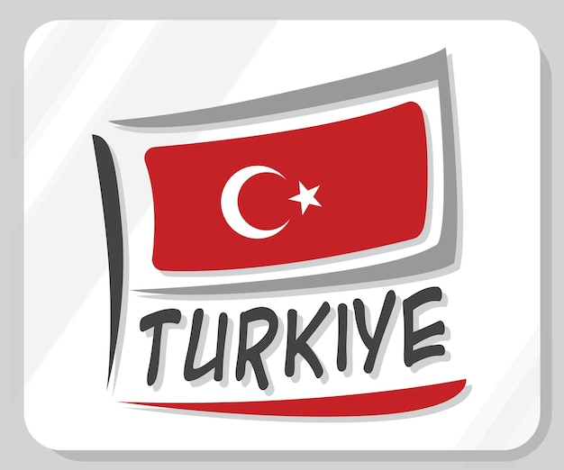 Vector turkey graphic pride flag icon