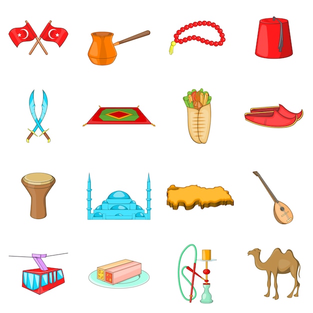 Turkey icons set