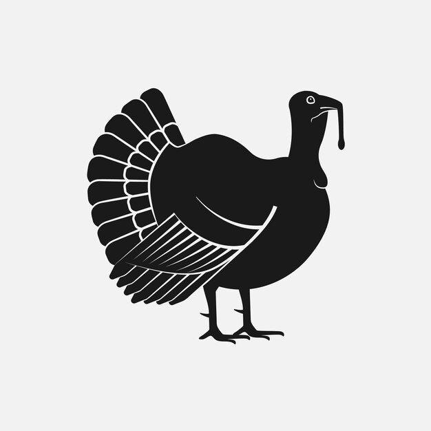 Turkey male silhouette Farm animal icon