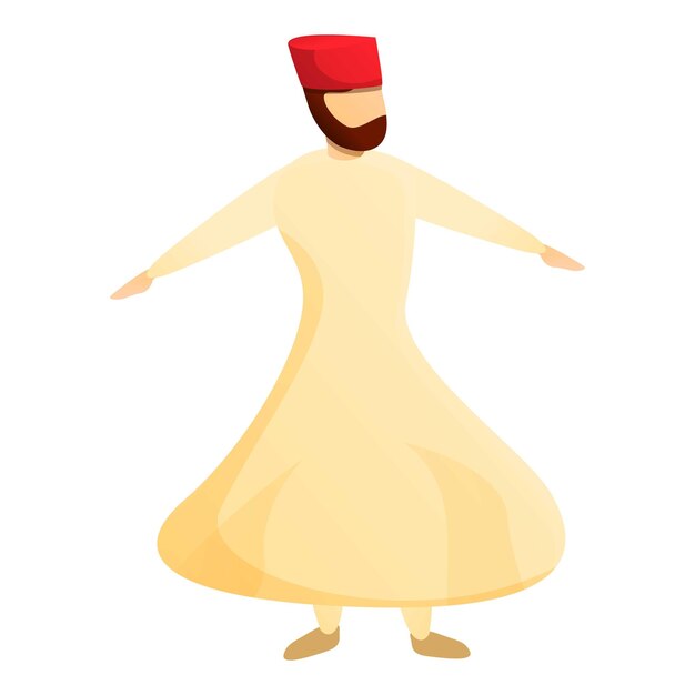 Икона индийского человека карикатура на векторную икону индейки для веб-дизайна, изолированная на белом фоне