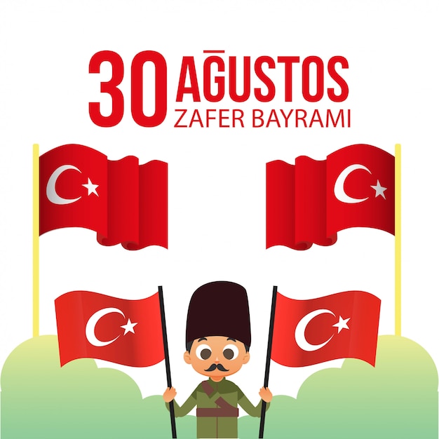 Vettore illustrazione della giornata nazionale della turchia