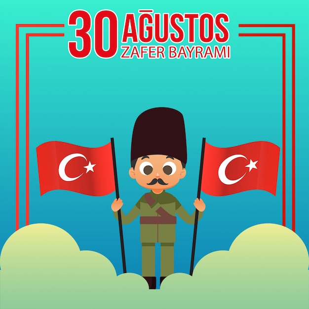 Turkey national day illustration