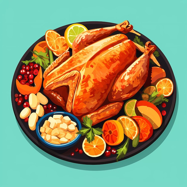 Vector turkey_platter