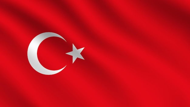 Turkey realistic flags