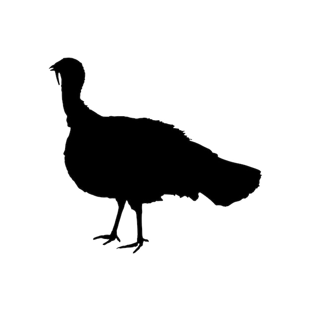 Vector turkey silhouette set collection isolated black on white background vector illustration