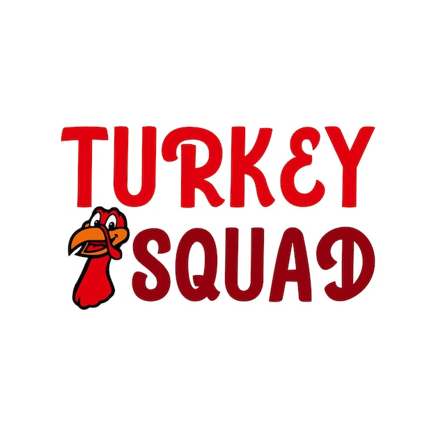 Turkey squad thanksgiving logo design