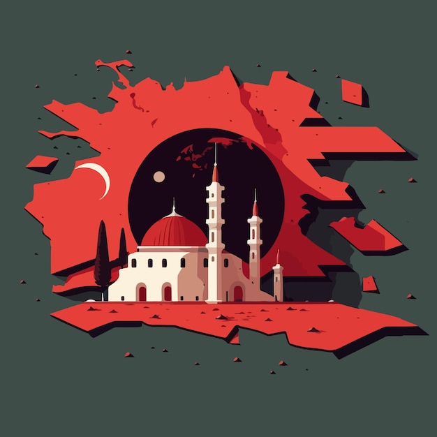 Vector turkey and syria earthquake vector illustration