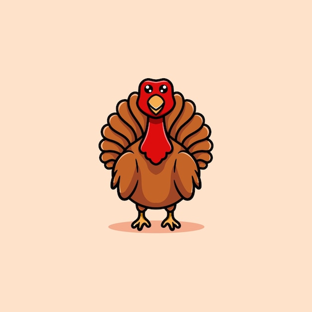 Vector turkey thanksgiving cartoon