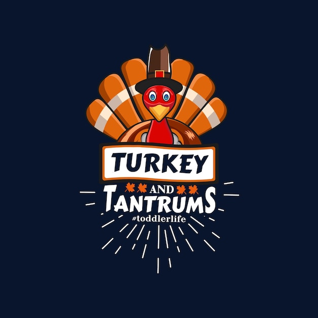 Turkije en driftbuien, Thanksgiving citaten ontwerp