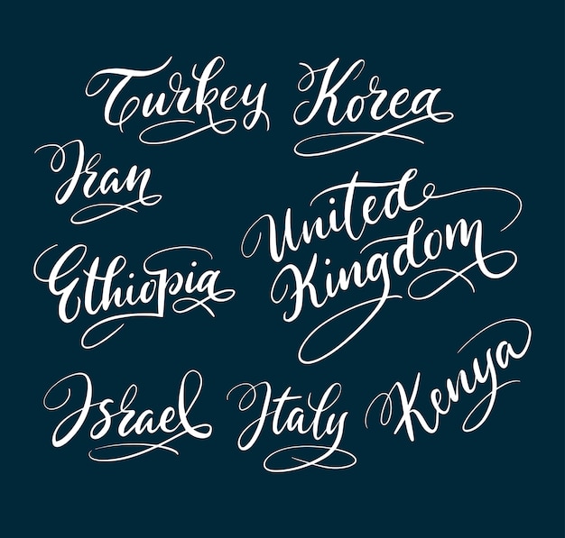 Turkije en Korea handschrift kalligrafie