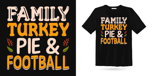 Turkije en voetbal Thanksgiving t-shirt ontwerp Thanksgiving shirt ontwerpelementen