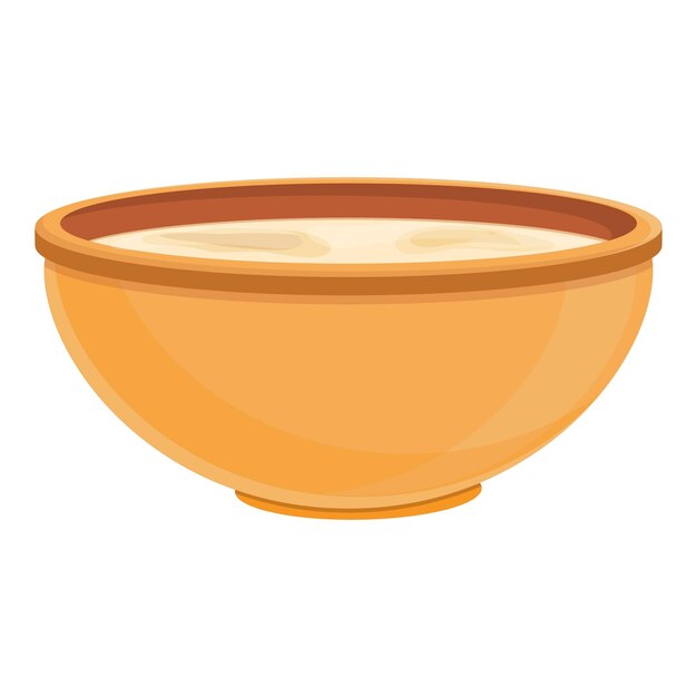 Vettore icona della zuppa di ciotola turca cartoon di icona vettoriale di zuppa di ciotola turca per il web design isolato su sfondo bianco