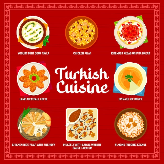 Turkish cuisine menu food and restaurant meals