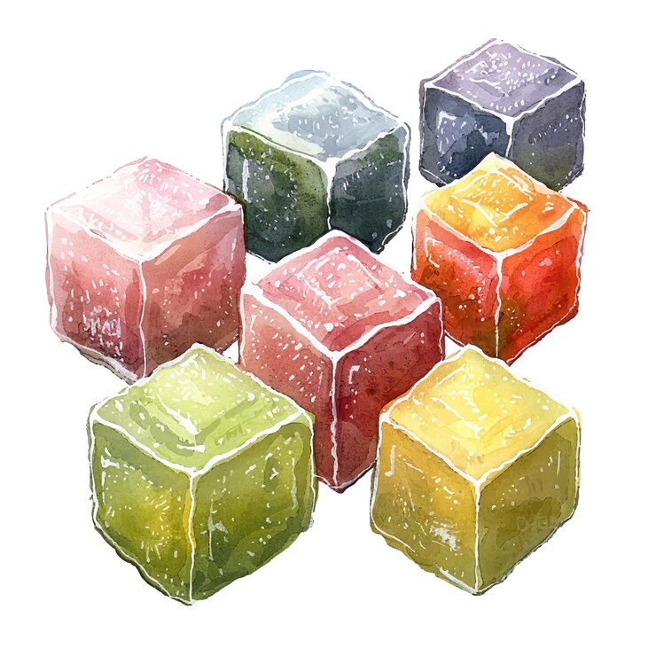 Vector turkish delight vector illustration in watercolor style