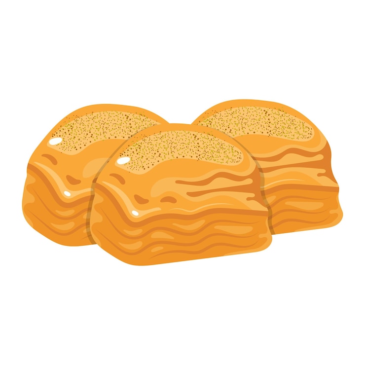 Vector turkish dessert baklava vector illustration