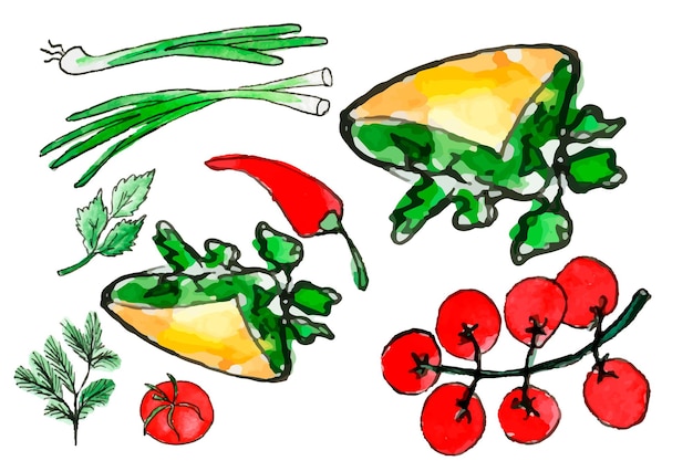 Turkish food, a menu of Turkish cuisine.Turkish national cuisine. Menu of the dish. Doodle art.