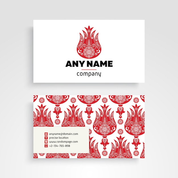 Turkish ornament business card