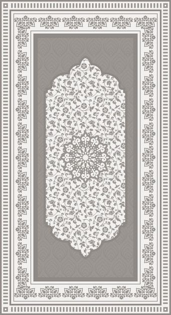 Vector turkish style moslem prayer rug