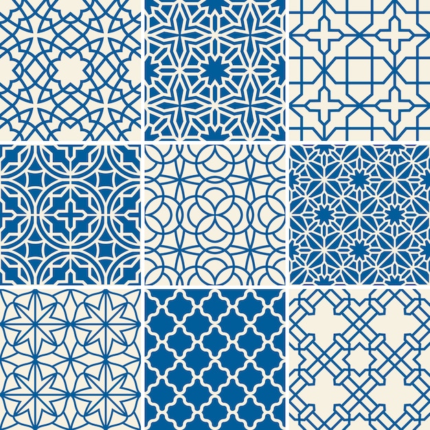 Vector turkish texture seamless patterns