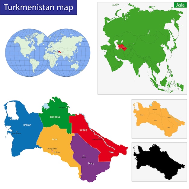 Карта туркменистана