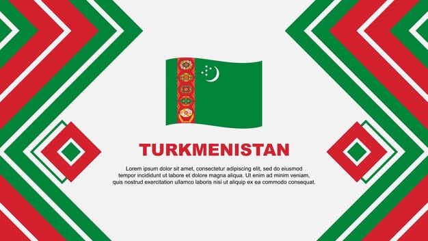 Turkmenistan Vlag Abstract Background Design Template Turkmenistan Onafhankelijkheidsdag Banner Wallpaper Vector Illustratie Turkmenistan Design
