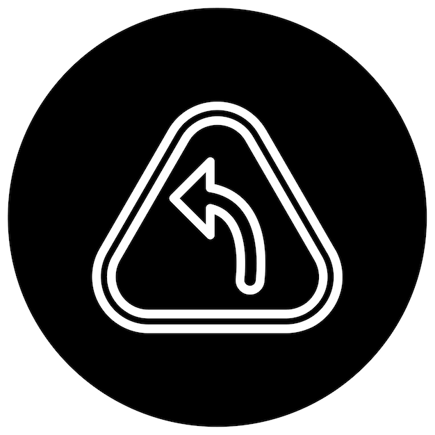 Turn Left Vector Illustration