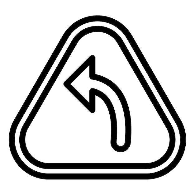 Turn Left Vector Illustration
