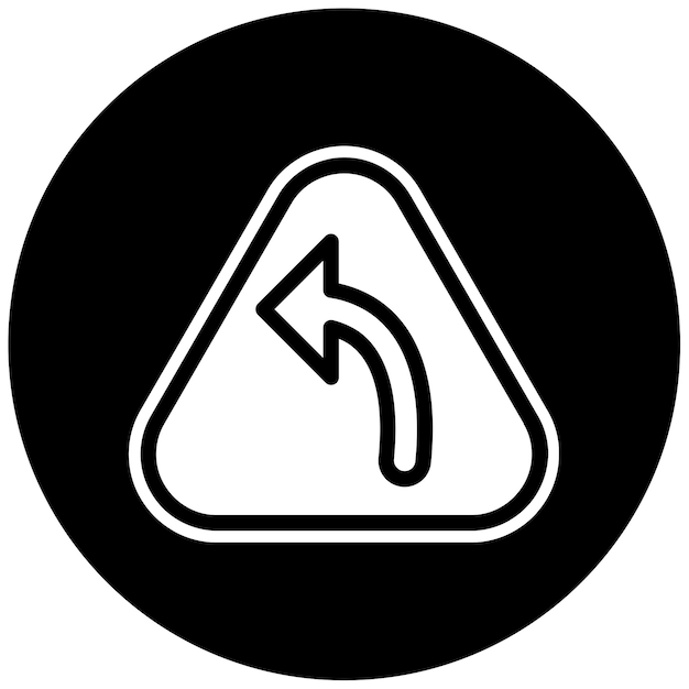 Turn Left Vector Illustration