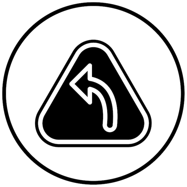 Turn Left Vector Illustration