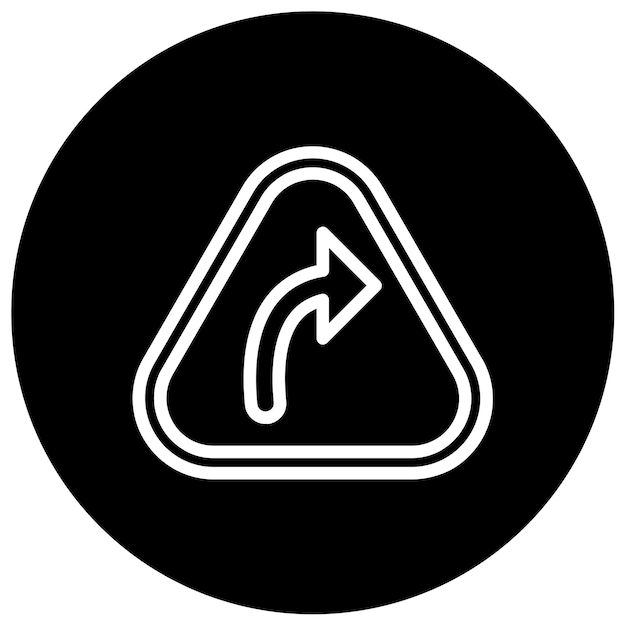 Turn Right Vector Illustration