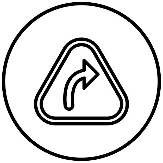 Turn Right Vector Illustration