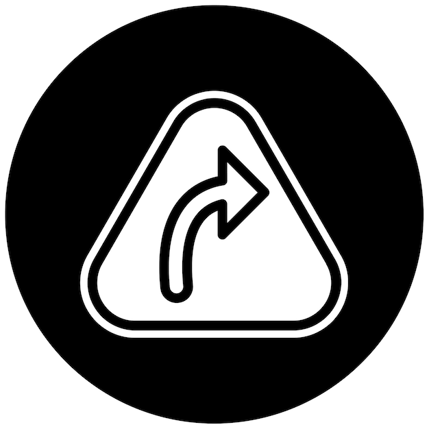 Turn Right Vector Illustration