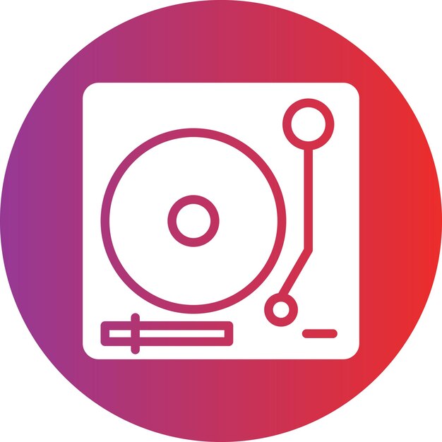 Vector turntable icon style