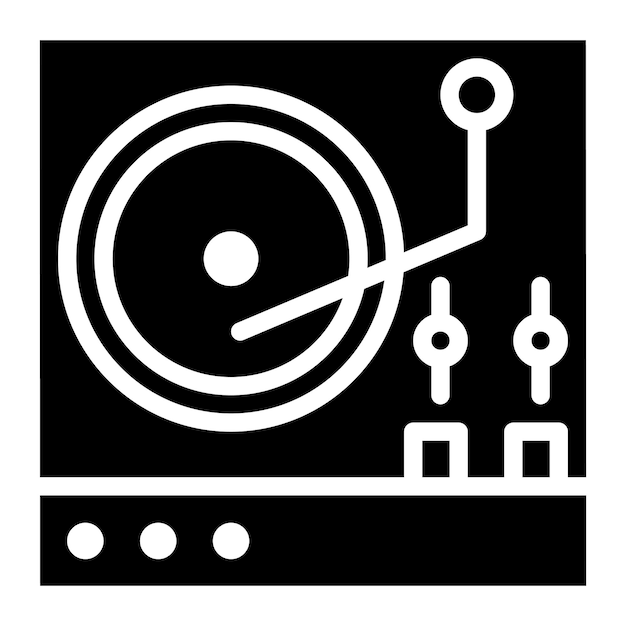 Turntable icon vector image Can be used for Bar