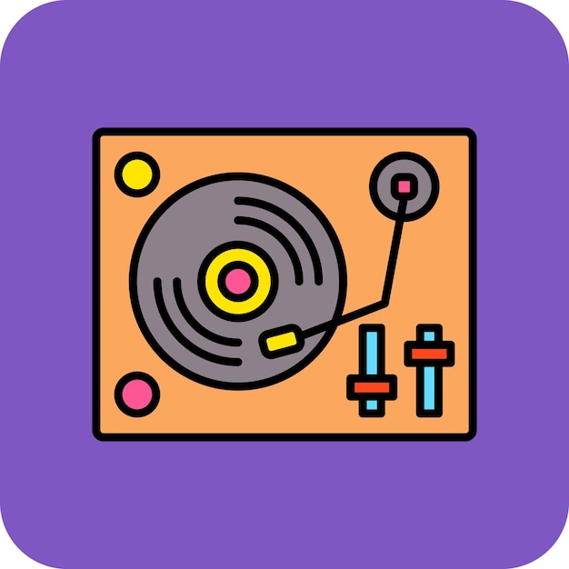 Vector turntable icon