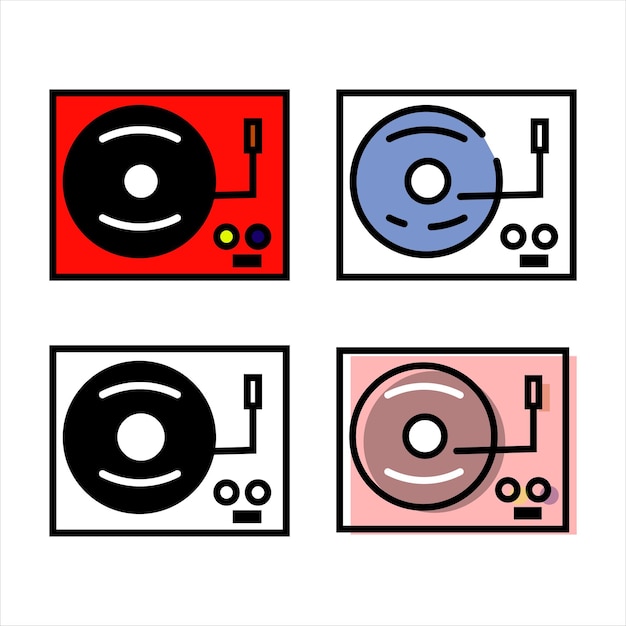 Vector turntable vector type icon