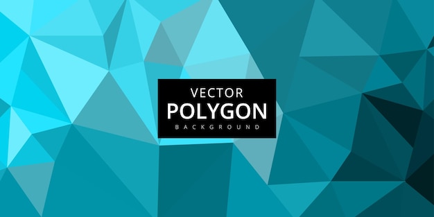 Turquoise Blue Polygon Pattern Multipurpose Monochrome Abstract Background Banner