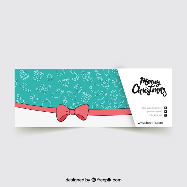 Vector turquoise facebook kerst cover