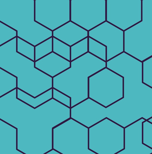 Turquoise geometric seamless pattern