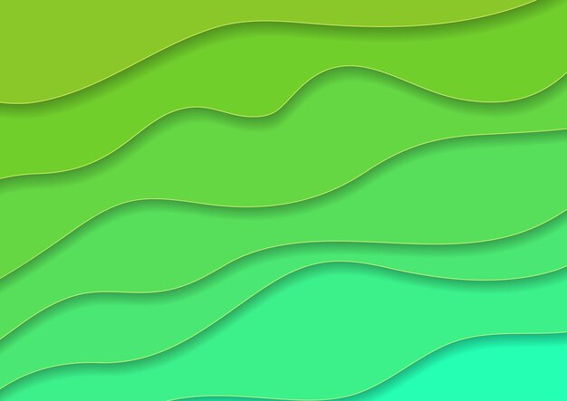 Vector turquoise and green corporate waves abstract background