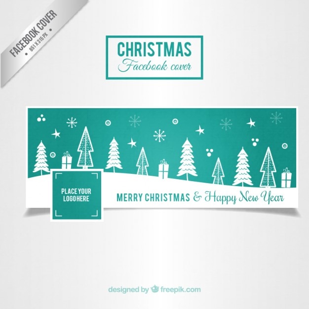 Turquoise kerstmis cover voor facebook